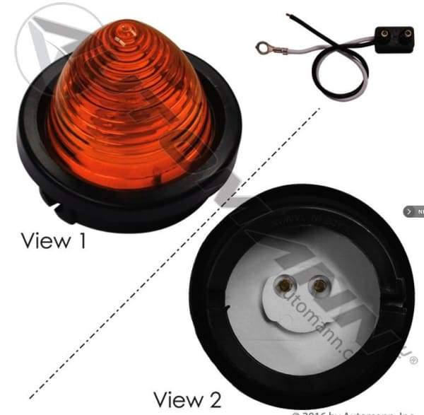 571.LG13A-K-Marker Light Kit 2-1/2in Beehive Amber, (product_type), (product_vendor) - Nick's Truck Parts