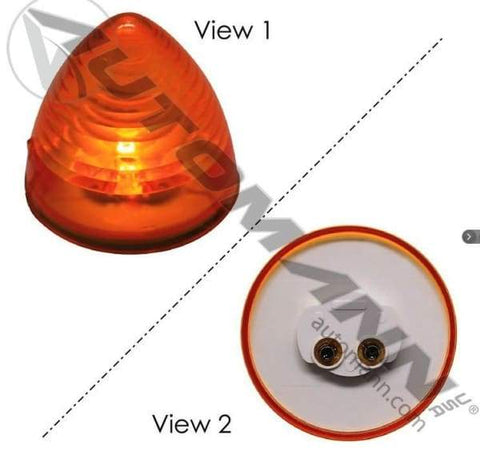 571.LG13A-Marker Light 2-1/2in Beehive Amber, (product_type), (product_vendor) - Nick's Truck Parts