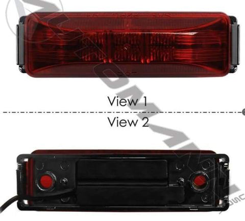 571.LG19R-KC1-Marker Light Kit 1-1/4in X 4in Red, (product_type), (product_vendor) - Nick's Truck Parts