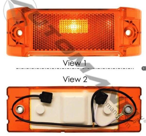 571.LG21A-Marker Light 2in X 6in Reflex Amber, (product_type), (product_vendor) - Nick's Truck Parts