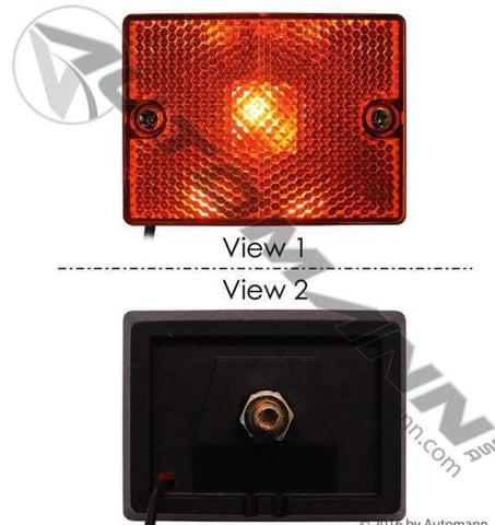 571.LG241A-Marker Light 2in X 3in Reflex Amber, (product_type), (product_vendor) - Nick's Truck Parts