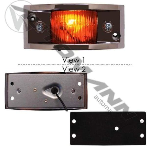 571.LG264A-Marker Light Chrome Armored Amber, (product_type), (product_vendor) - Nick's Truck Parts