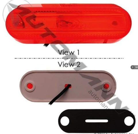 571.LG266R-Marker Light 1in X 3-1/2in Red, (product_type), (product_vendor) - Nick's Truck Parts