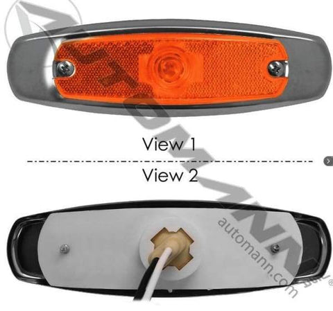 571.LG267A-Marker Light Low Profile Reflex Amber, (product_type), (product_vendor) - Nick's Truck Parts