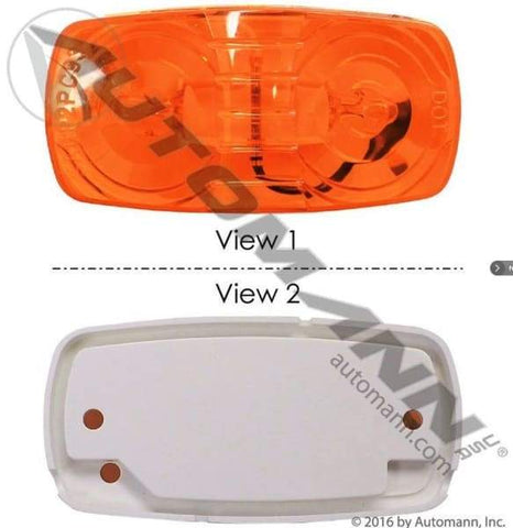 571.LG26A-Marker Light 2in X 4in Bullseye Amber, (product_type), (product_vendor) - Nick's Truck Parts