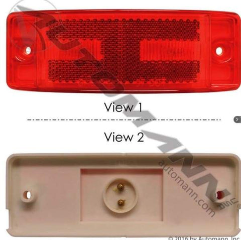 571.LG29R-Marker Light 2in X 6in Reflex Red, (product_type), (product_vendor) - Nick's Truck Parts