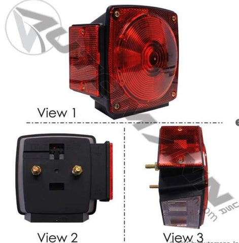 571.LG534R-S/T/T Light 4-3/4in Square Red LH, (product_type), (product_vendor) - Nick's Truck Parts