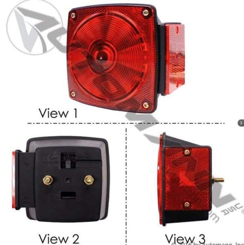 571.LG535R-S/T/T Light 4-3/4in Square Red RH, (product_type), (product_vendor) - Nick's Truck Parts