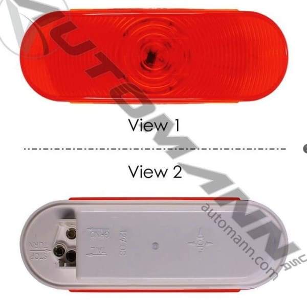 571.LG60R-S/T/T Light 6in Oval Red, (product_type), (product_vendor) - Nick's Truck Parts