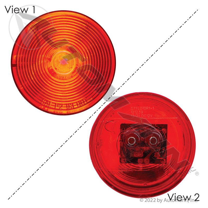 571.LD10R1-1 - Marker Light LED 2-1/2in Red 1-Diode - Nick's Truck Parts