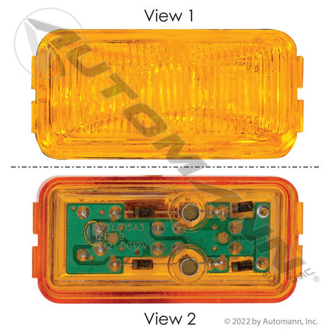 571.LD15A3- Marker Light LED 1in X 2-1/2in Amber - Nick's Truck Parts