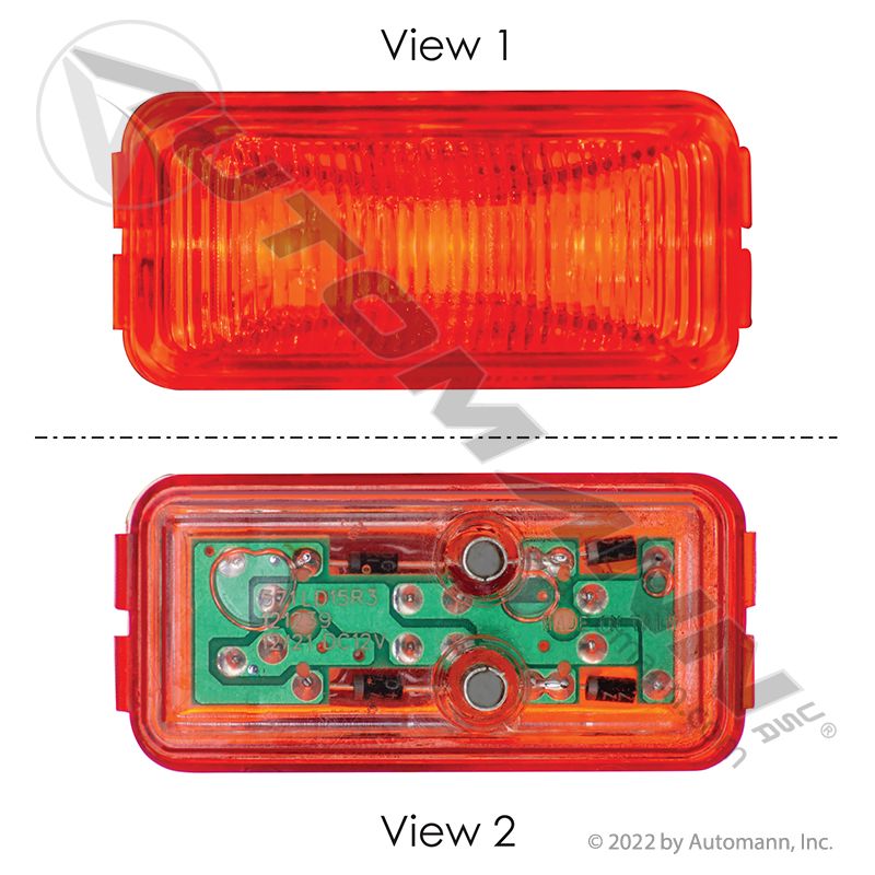 571.LD15R3- Marker Light LED 1in X 2-1/2in Red - Nick's Truck Parts