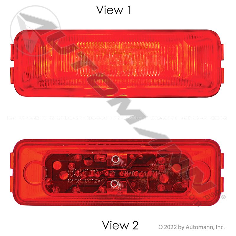 571.LD19R6 - Marker Light LED 1in X 4in Red - Nick's Truck Parts