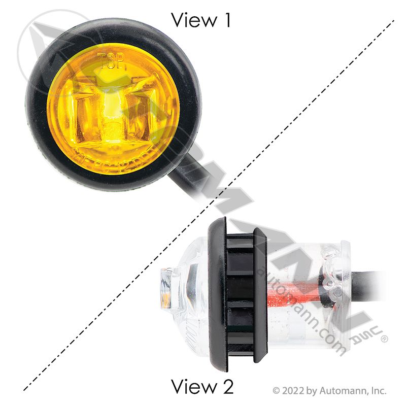 571.LD33PCA1 - Marker Light LED 3/4in Clear Lens Amber - Nick's Truck Parts