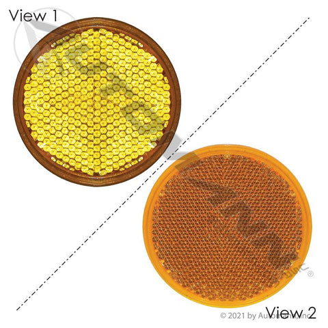 571.RF2QMA- Reflector 2in Round Amber Quick-Mount - Nick's Truck Parts