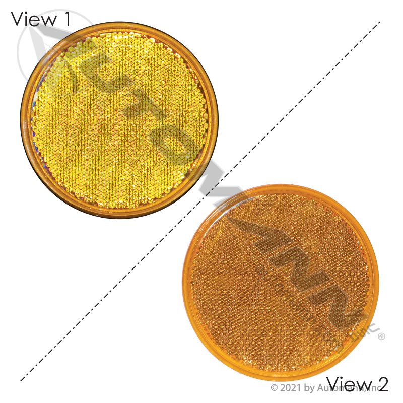 571.RF3QMA - Reflector 3in Round Amber Quick-Mount - Nick's Truck Parts