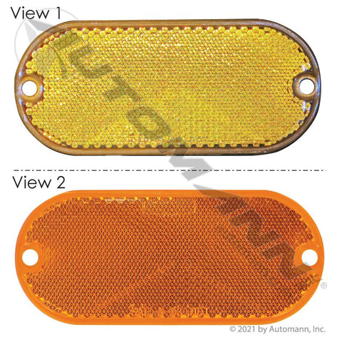 571.RF4SMA- Reflector 4in Oval Amber Screw-Mount - Nick's Truck Parts