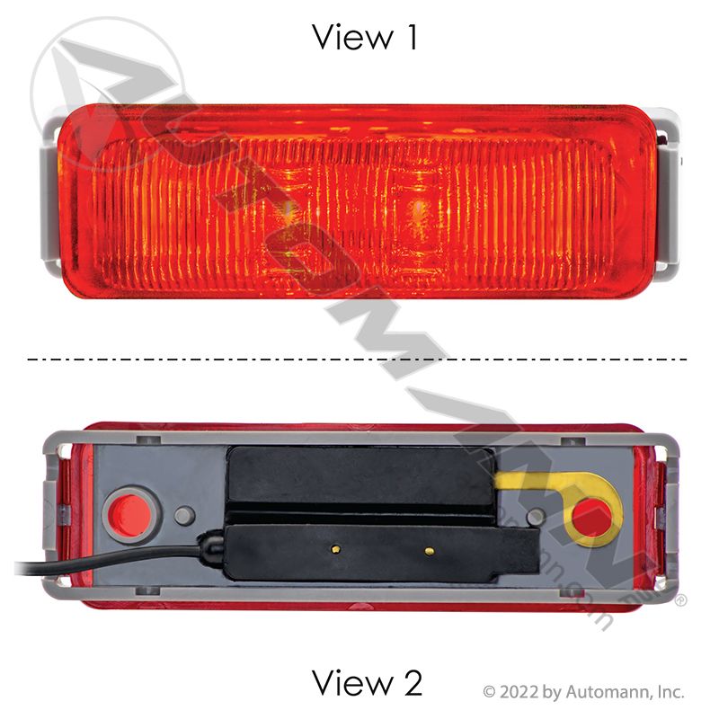 571LD191R2-2K- Marker Light Kit  LED 1in X 4in Red 2-Diode - Nick's Truck Parts