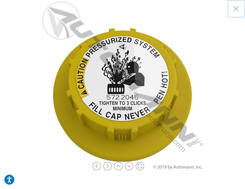 572.2045- Freightliner Coolant Reservoir Cap - Nick's Truck Parts