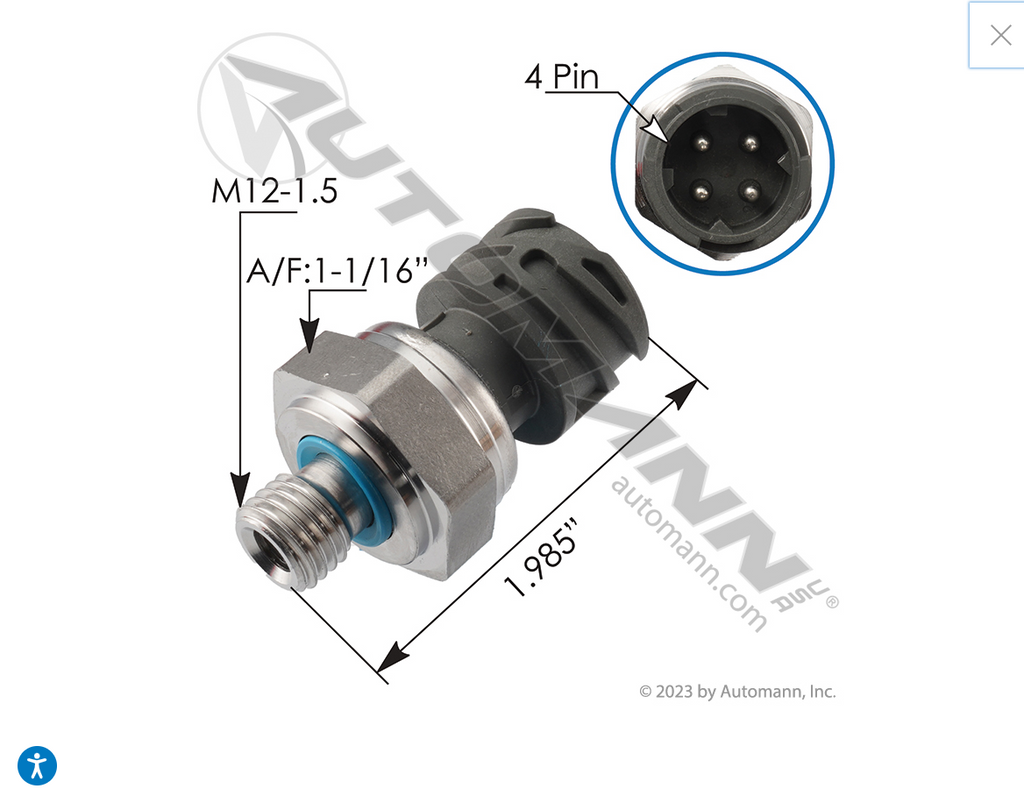 577.75525OE - Pressure Sensor PreTurbo Peterbilt - Nick's Truck Parts