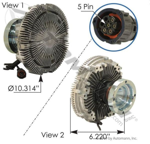 810.62201-Fan Clutch Electric Mack, (product_type), (product_vendor) - Nick's Truck Parts