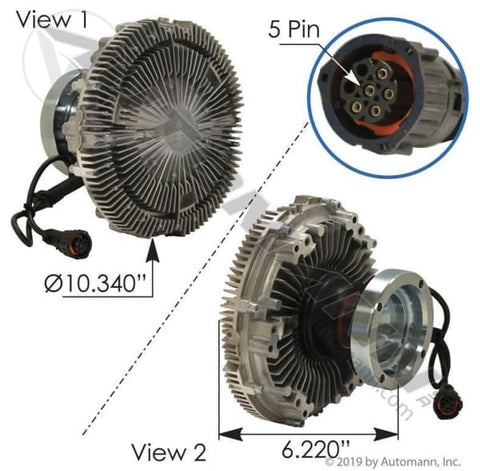 810.62211-Fan Clutch Electric Mack, (product_type), (product_vendor) - Nick's Truck Parts