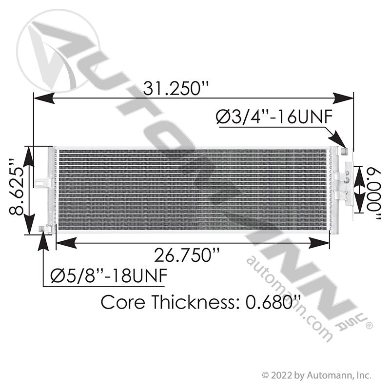 813.59109- Condenser Kenworth - Nick's Truck Parts