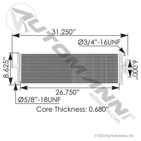 813.59109- Condenser Kenworth - Nick's Truck Parts