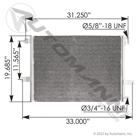 813.62102- Condenser Mack - Nick's Truck Parts