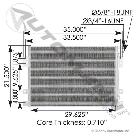 813.62107- Condenser Mack - Nick's Truck Parts