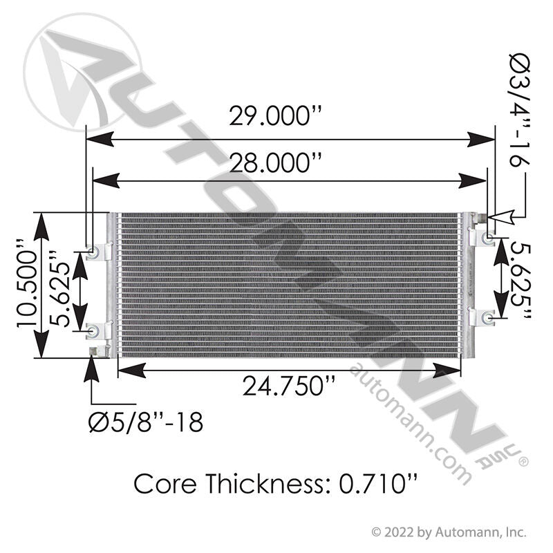 813.75112 - Condenser Peterbilt - Nick's Truck Parts