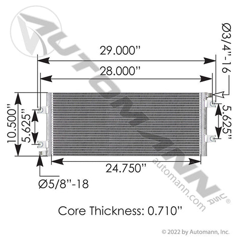 813.75112 - Condenser Peterbilt - Nick's Truck Parts