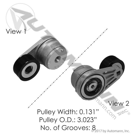 816.49521- Continental Elite Tensioner Assembly - Nick's Truck Parts