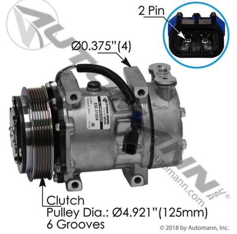 830.31004-Air Conditioning Compressor 7H15 Type, (product_type), (product_vendor) - Nick's Truck Parts