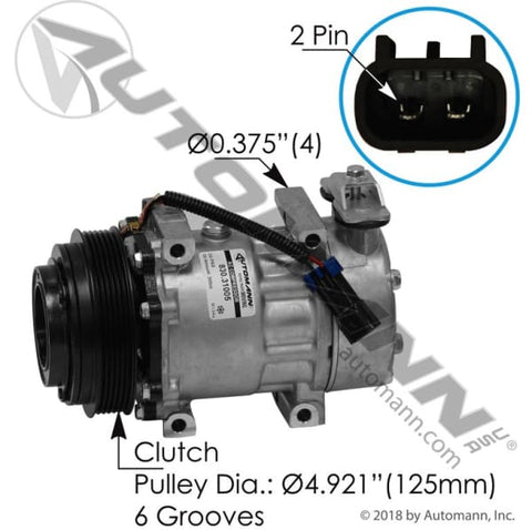 830.31005-Air Conditioning Compressor 7H15 Type, (product_type), (product_vendor) - Nick's Truck Parts