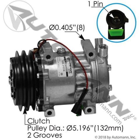 830.31014-Air Conditioning Compressor 7H15 Type, (product_type), (product_vendor) - Nick's Truck Parts