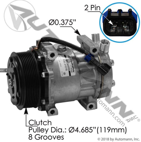 830.31018-Air Conditioning Compressor 7H15 Type, (product_type), (product_vendor) - Nick's Truck Parts