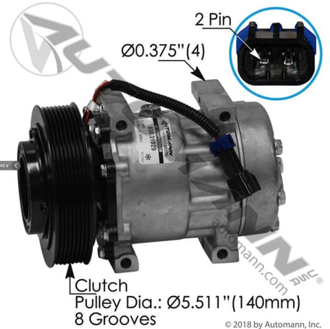 830.31029-Air Conditioning Compressor 7H15 Type, (product_type), (product_vendor) - Nick's Truck Parts