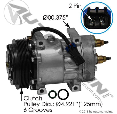 830.31031BE-AC Compressor 7H15 Type Behr, (product_type), (product_vendor) - Nick's Truck Parts