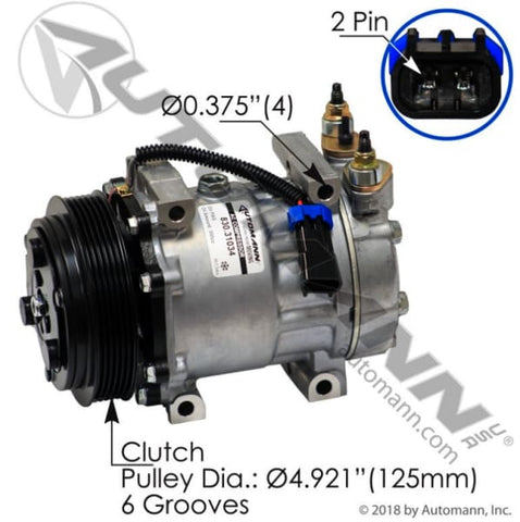 830.31034-Air Conditioning Compressor 7H15 Type, (product_type), (product_vendor) - Nick's Truck Parts