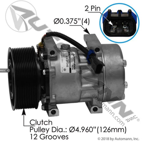 830.31046-Air Conditioning Compressor 7H15 Type, (product_type), (product_vendor) - Nick's Truck Parts