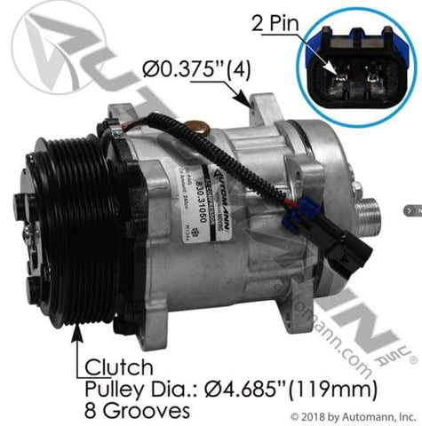 830.31050-Air Conditioning Compressor 7H15 Type, (product_type), (product_vendor) - Nick's Truck Parts