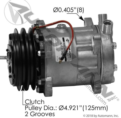 830.31055-Air Conditioning Compressor 7H15 Type, (product_type), (product_vendor) - Nick's Truck Parts