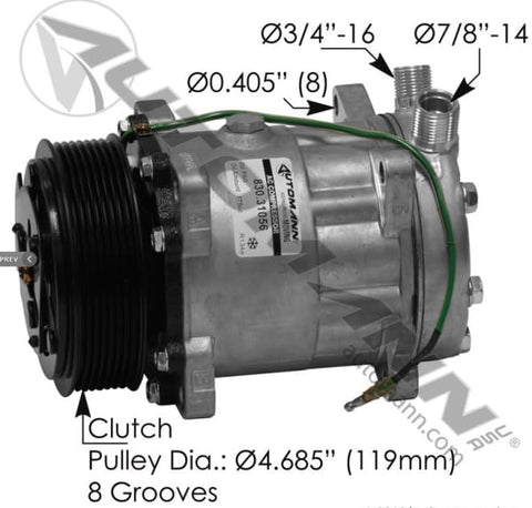 830.31056-Air Conditioning Compressor 7H15 Type, (product_type), (product_vendor) - Nick's Truck Parts