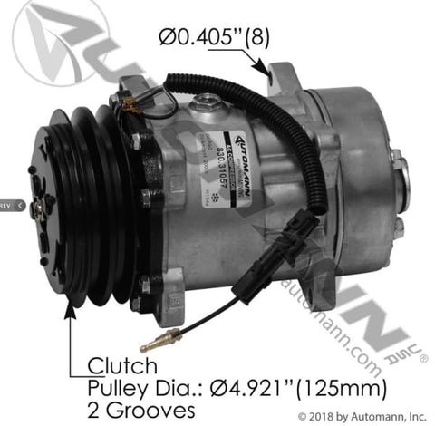 830.31057-Air Conditioning Compressor 7H15 Type, (product_type), (product_vendor) - Nick's Truck Parts