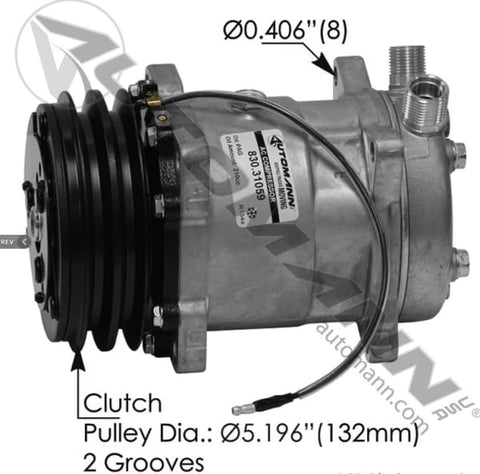 830.31059-Air Conditioning Compressor 5H14 Type, (product_type), (product_vendor) - Nick's Truck Parts