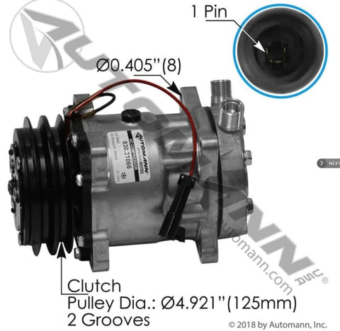 830.31066-Air Conditioning Compressor 7H15 Type, (product_type), (product_vendor) - Nick's Truck Parts