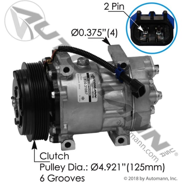 830.31067-Air Conditioning Compressor 7H15 Type, (product_type), (product_vendor) - Nick's Truck Parts