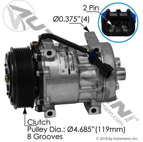 830.31068-Air Conditioning Compressor 7H15 Type, (product_type), (product_vendor) - Nick's Truck Parts