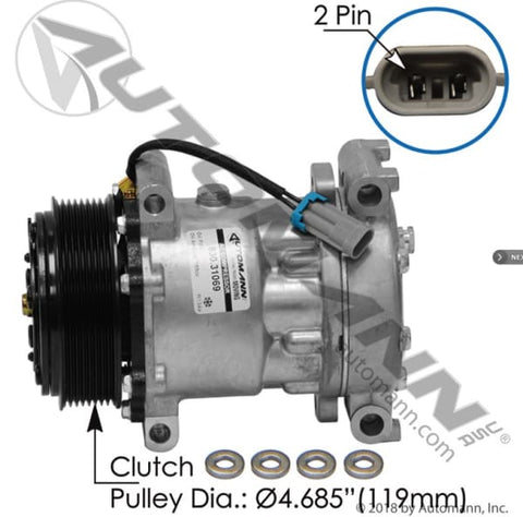 830.31069-Air Conditioning Compressor 7H15 Type, (product_type), (product_vendor) - Nick's Truck Parts